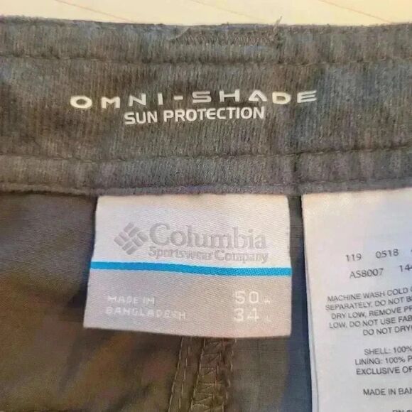 Columbia Men's Steel Gray Nylon Omni-Shade Pants - Picture 12 of 12